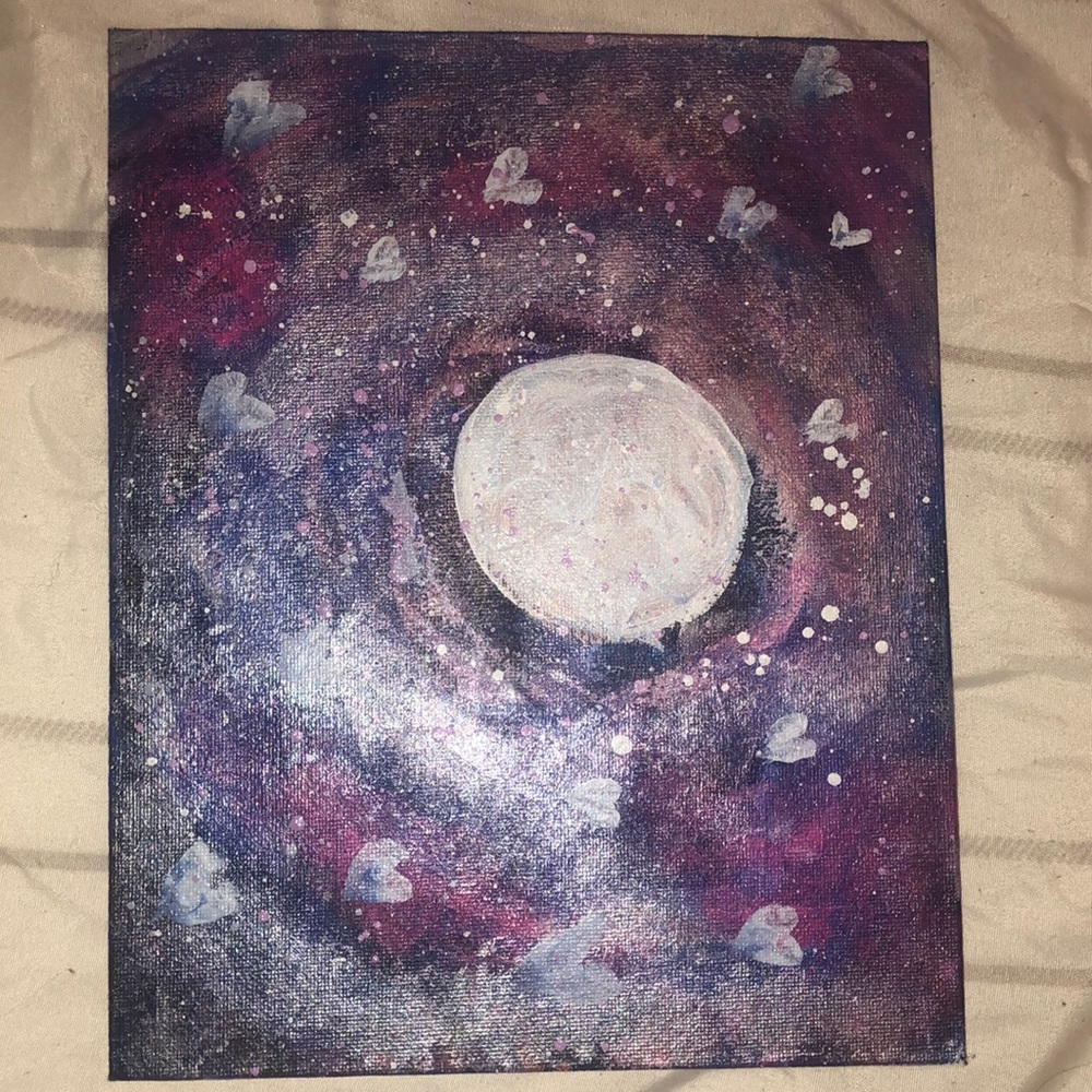 Heart galaxy painting